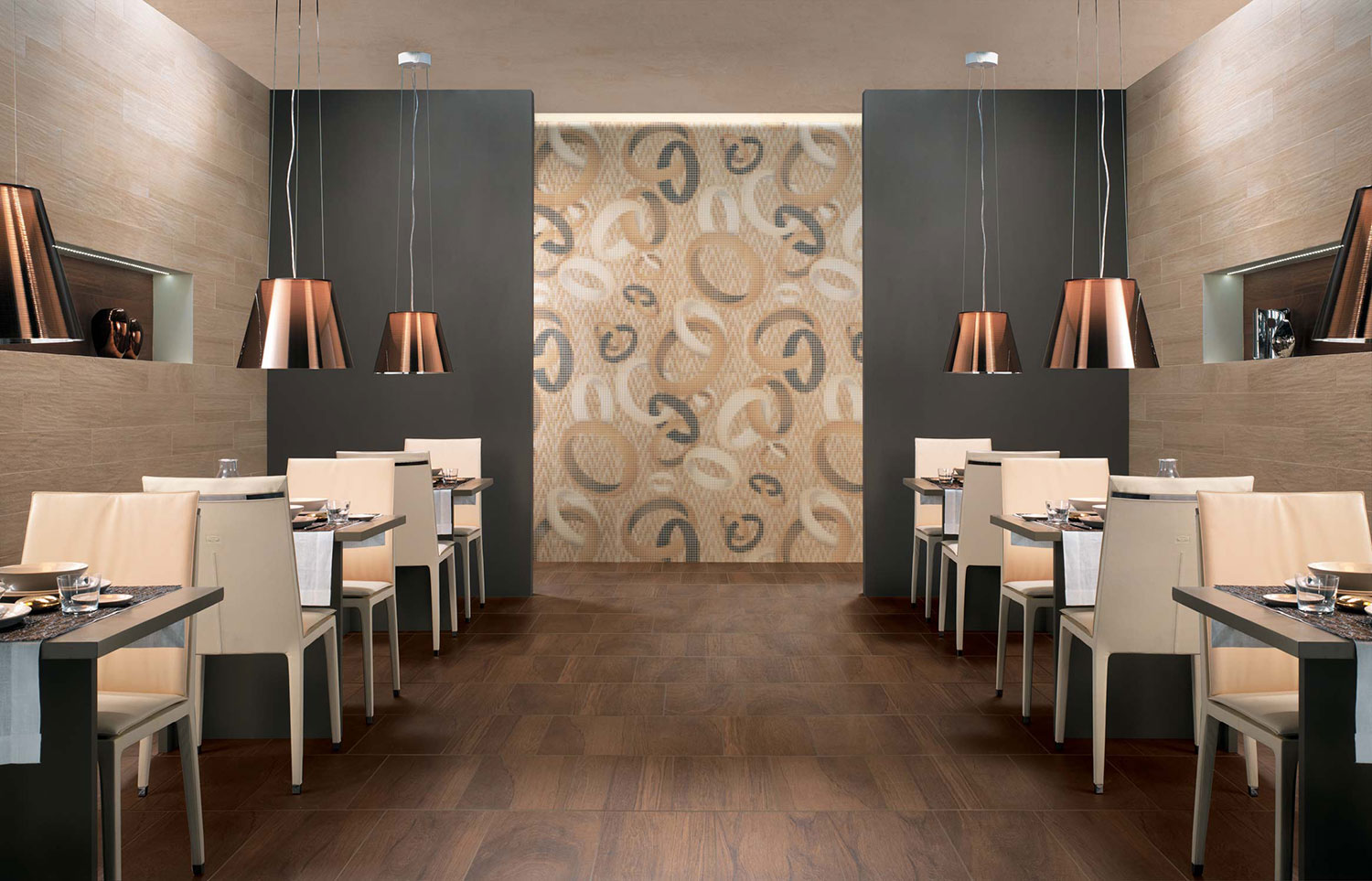 Brown Restaurants Tiles | Novoceram Ceramic Brown Tiles for Restaurants