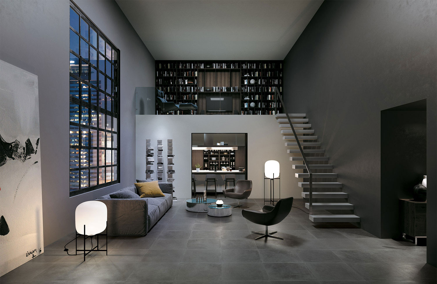 gray tiles for living room