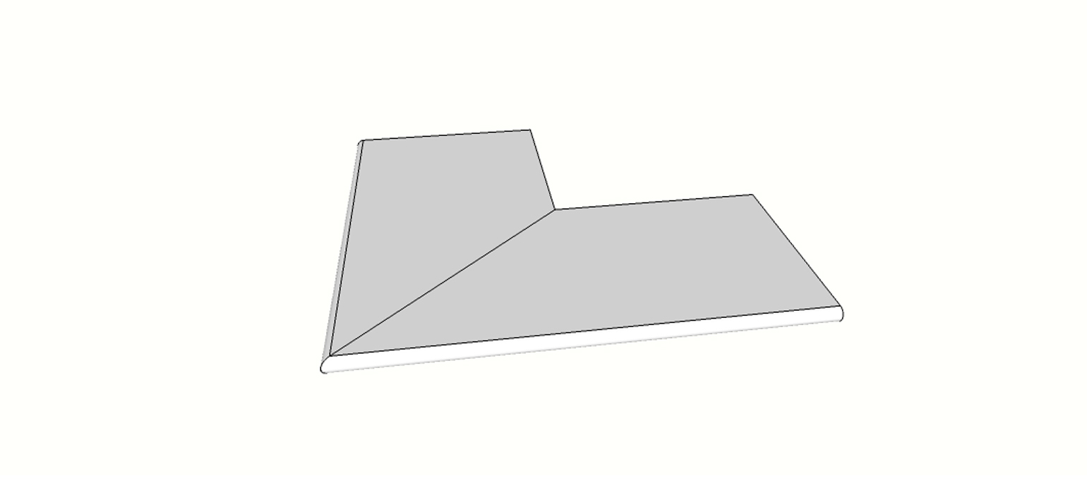 Anti-slip rounded edge full internal angle (2 pcs) <span style="white-space:nowrap;">12"x24"</span>   <span style="white-space:nowrap;">thk. 20mm</span>