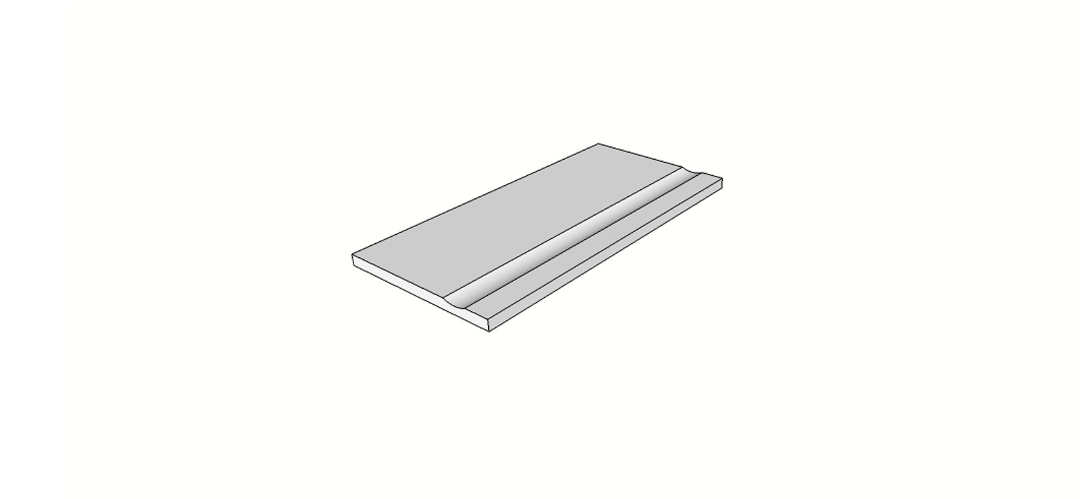 Anti-slip bullnose surface edge full internal angle (2 pcs) <span style="white-space:nowrap;">12"x24"</span>   <span style="white-space:nowrap;">thk. 20mm</span>