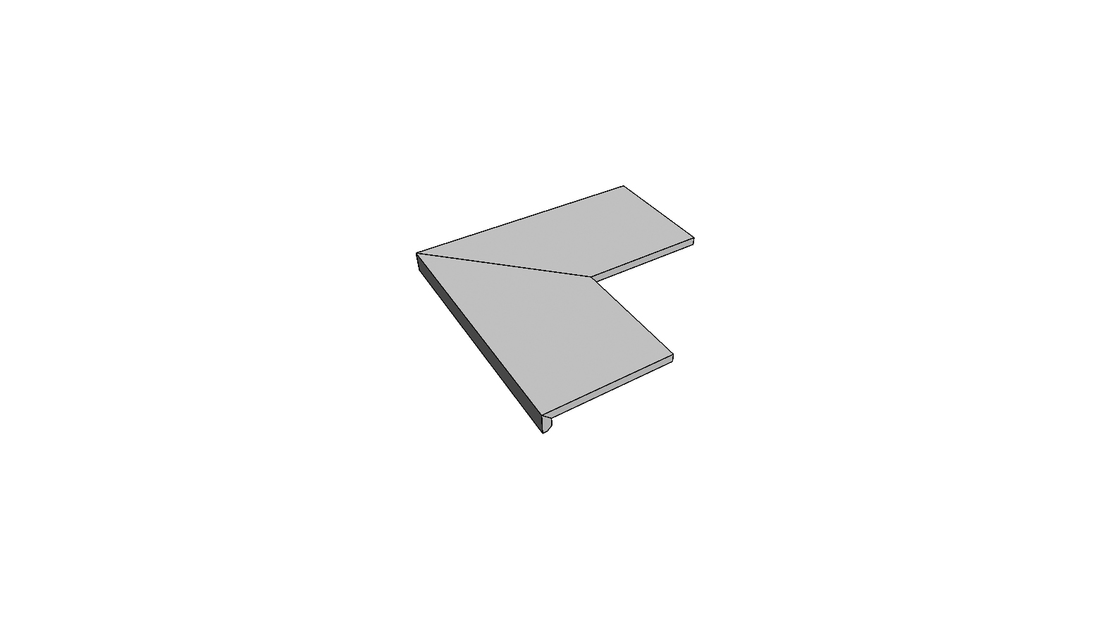 L-board stuck full external angle (2 pcs) <span style="white-space:nowrap;">12"x24"</span>   <span style="white-space:nowrap;">thk. 20mm</span>