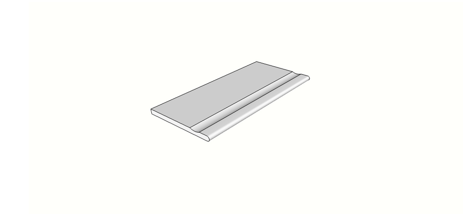 Bullnose surface flared edge full internal angle (2 pcs) <span style="white-space:nowrap;">12"x24"</span>   <span style="white-space:nowrap;">thk. 20mm</span>