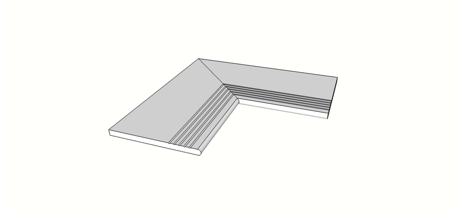 Anti-slip rounded edge full internal angle (2 pcs) <span style="white-space:nowrap;">12"x24"</span>   <span style="white-space:nowrap;">thk. 20mm</span>